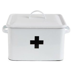 Farmhouse Metal First Aid Box with Lid
